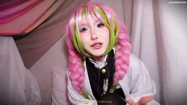 Mitsuri Cosplay  Cute Asian Slut Rough Fucked by Big Dick & Creampie